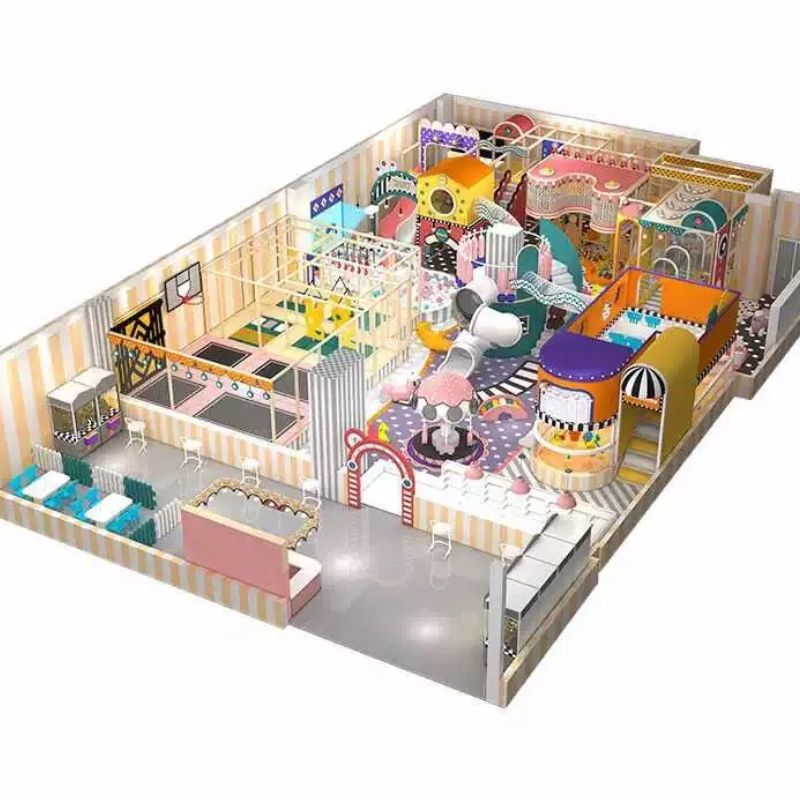 300 Flat children's orange castle modeling game house rope canoe bridge crossing