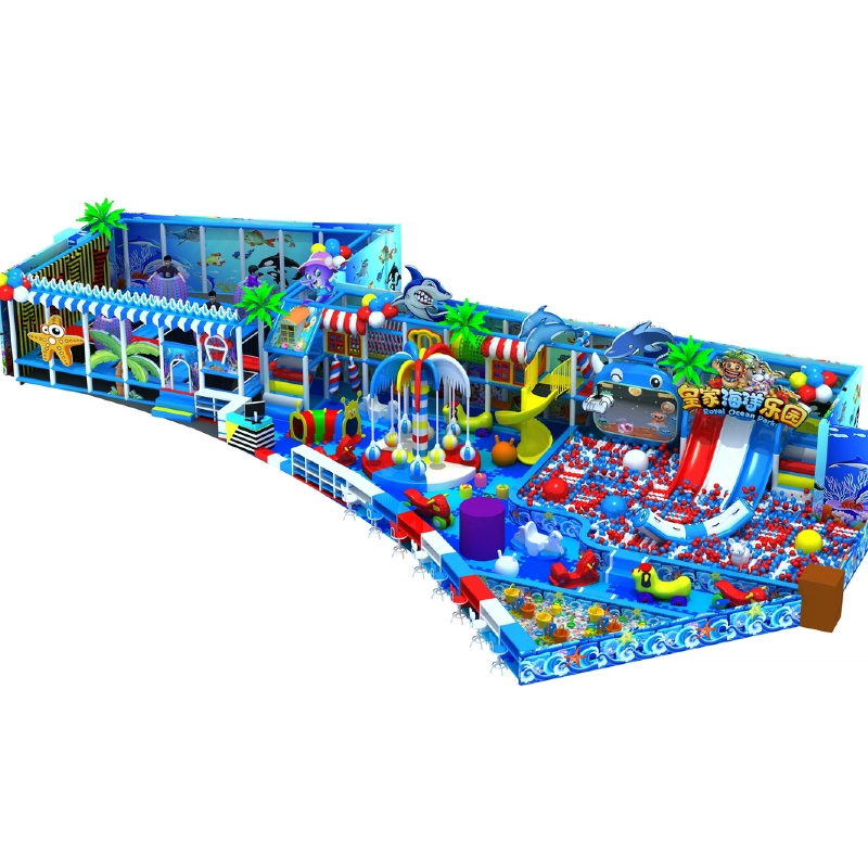 165 flat children's electric rotating coconut tree swing starfish pattern trampoline