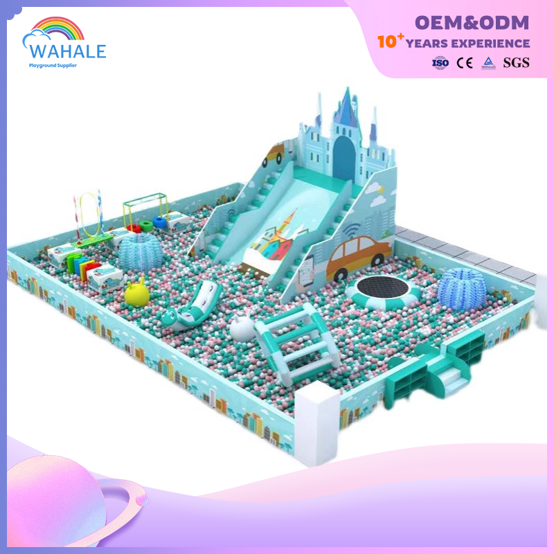 A 190-square-meter Indoor Space Castle-themed Customized Children's Ocean Ball Pool Playground Facility in The Shopping Mall