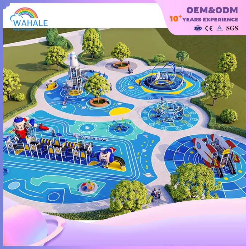 A 400-square-meter Outdoor Rocket-shaped Customized Children's Playground Equipment for The Scenic Area
