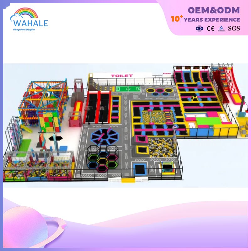 300-Macaron-colored Large-scale Children's Sports, Parkour And Trampoline Amusement Equipment