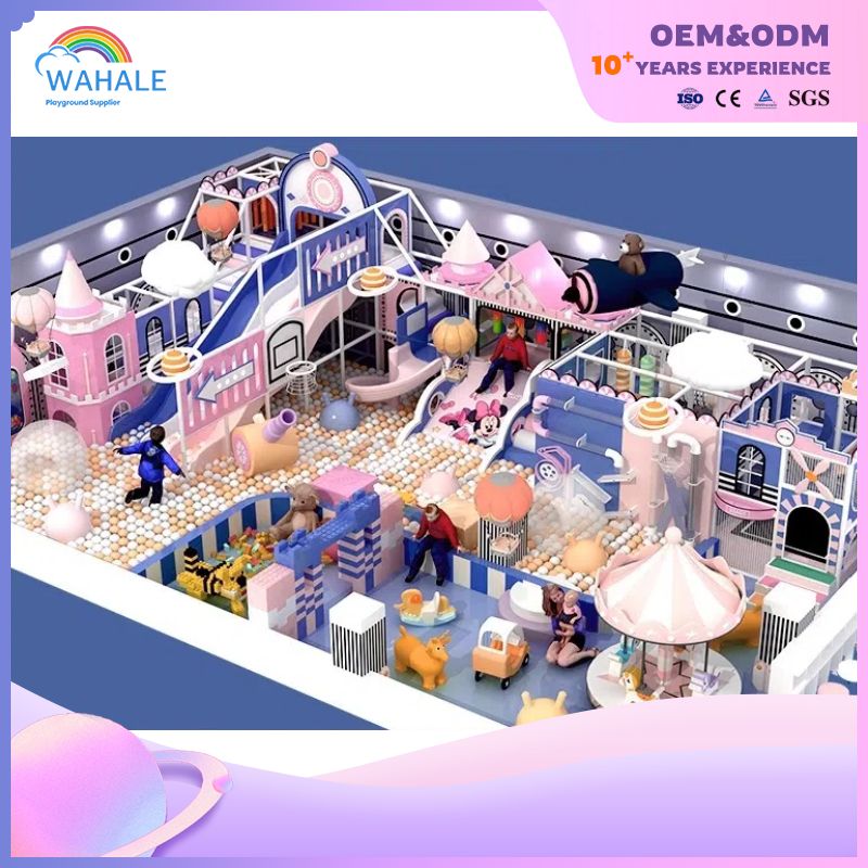 Distributor of Indoor Purple Castle-themed Children's Soft Furnishings And Playground Equipment in The Sales Center