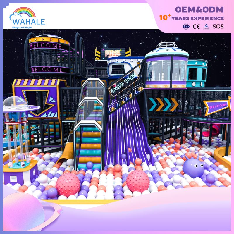The Sales Center Has Custom-made Children's Interstellar Playground Facilities with An Indoor Space Theme