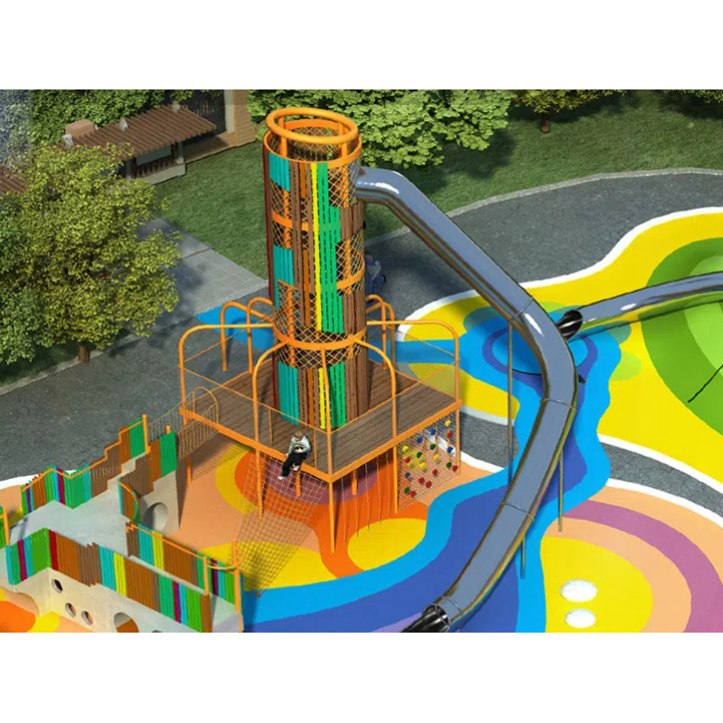 Colorful castle drill hole maze