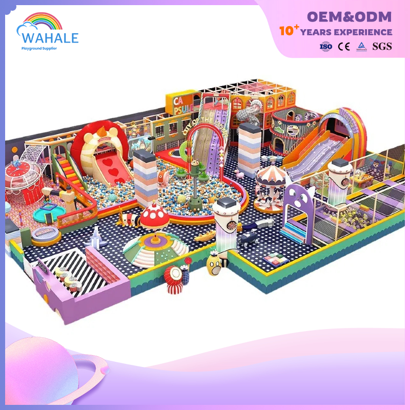 150 Square Meters Indoor Red Castle Custom Playground Children's Color House Modeling Playground Equipment