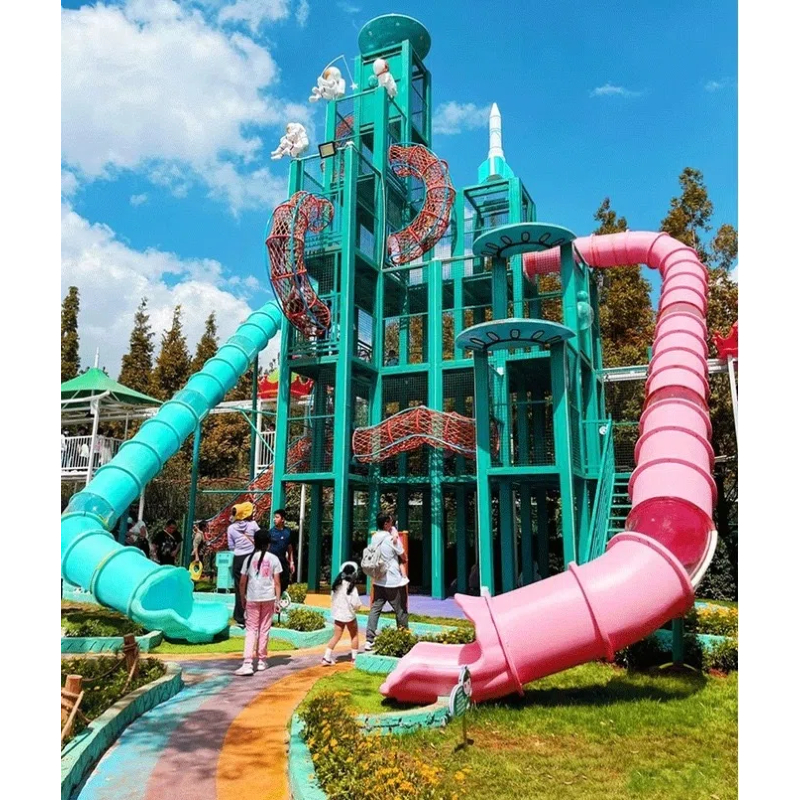green castle shaped play tower