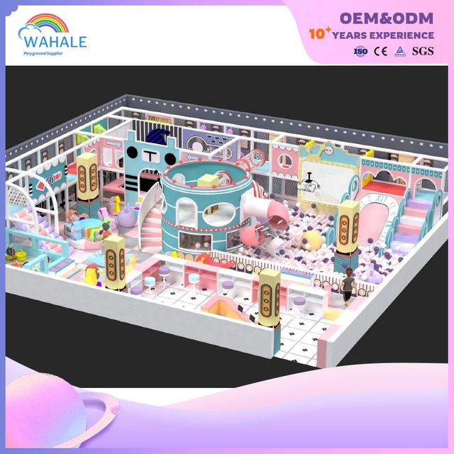 Purple Fantasy Indoor Children's Playground Custom Cartoon Style Amusement Park Equipment