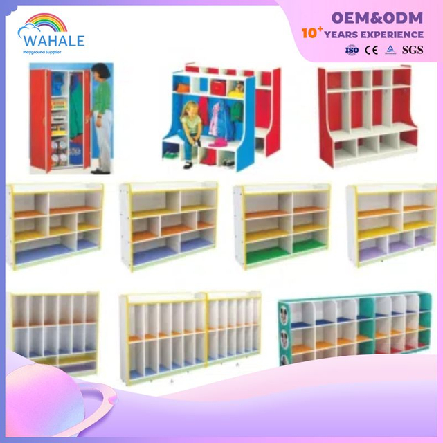 Colorful Bookshelf Shoe Cabinet Toy Cabinet Children's Indoor Amusement Equipment Wholesale