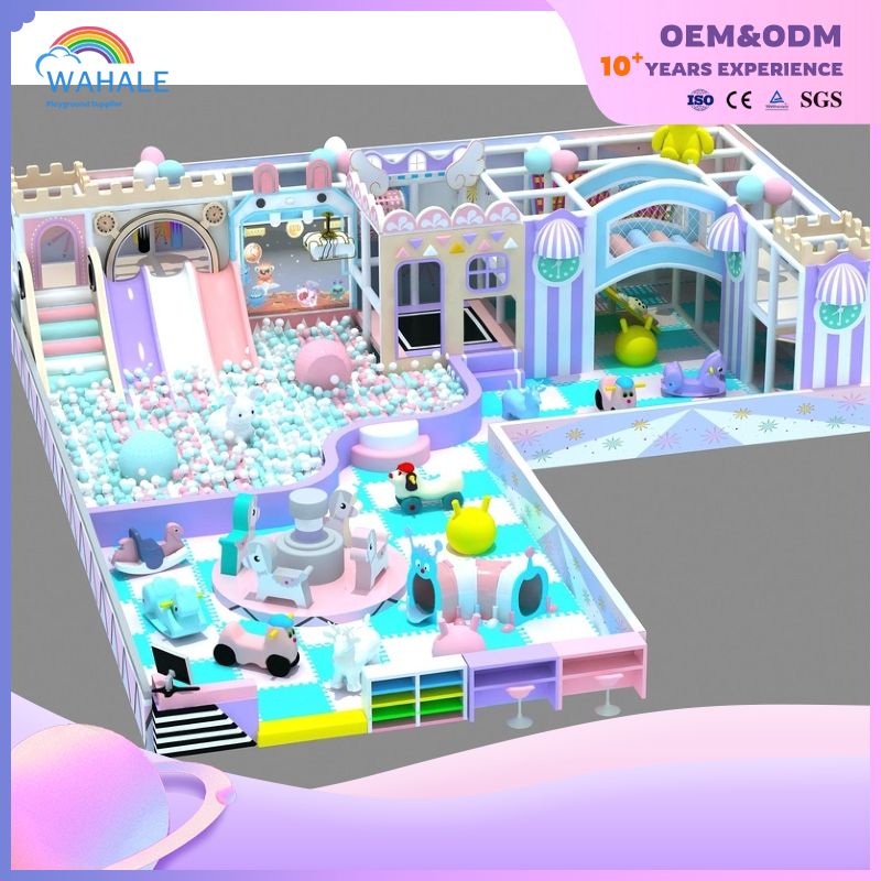 Blue And Pink Rope Rope Net Children's Indoor Amusement Park Dream Children's Castle Paradise