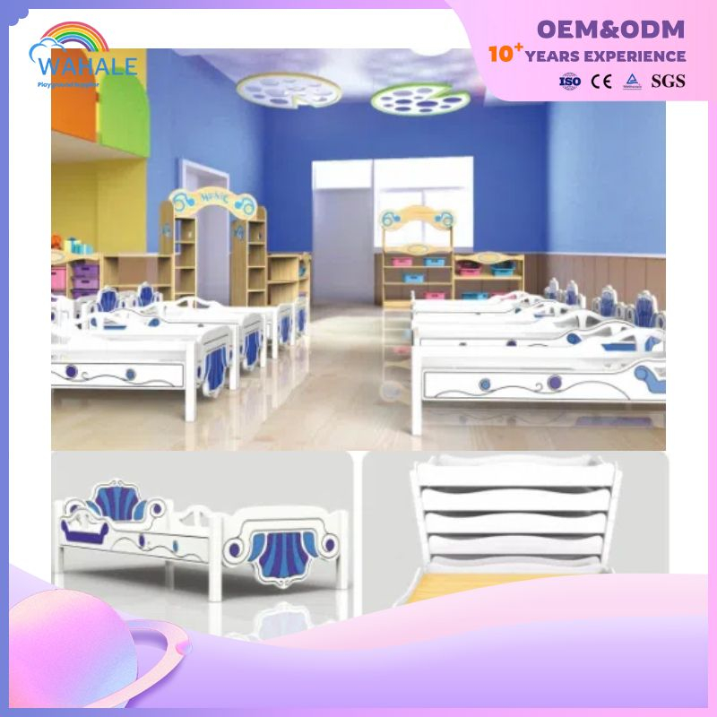 European Simple White Series Single Bed Kindergarten Equipment Wholesale