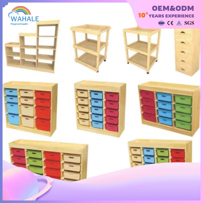 Children's Indoor Solid Wood Cabinet Toy Cabinet Clothing Cabinet Amusement Equipment Wholesale