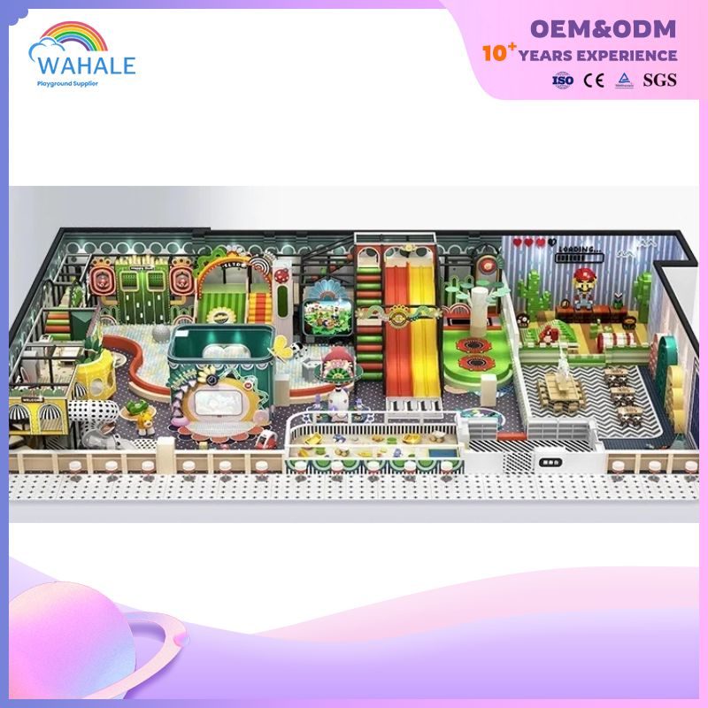 Mario Game Theme Custom Children Soft Installation Indoor Playground Equipment