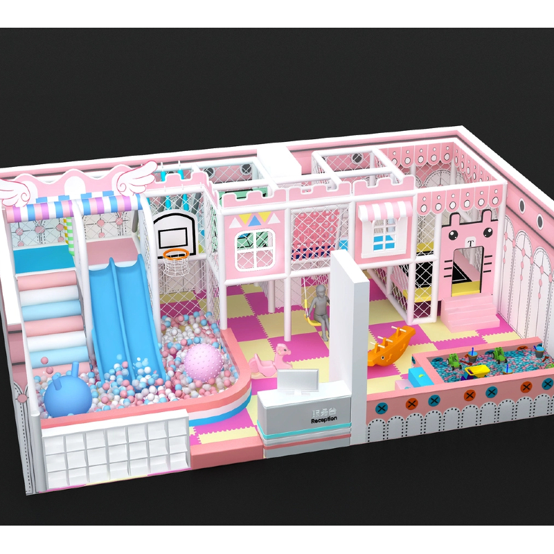 indoor pink bandage plank bridge