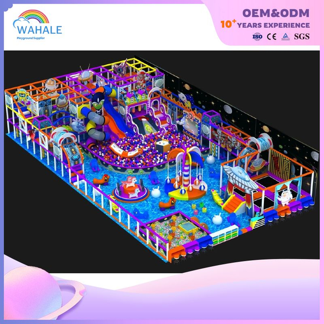 Cartoon Characters Space Theme Customized Children's Playground Indoor Spaceship Amusement Park Equipment