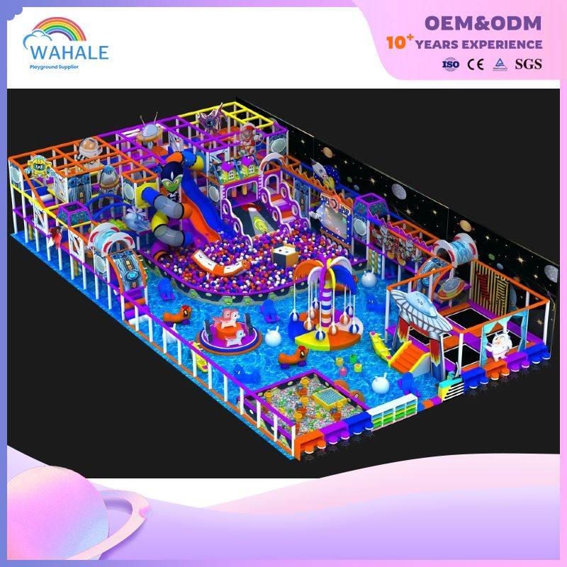 Cartoon Characters Space Theme Customized Children's Playground Indoor Spaceship Amusement Park Equipment