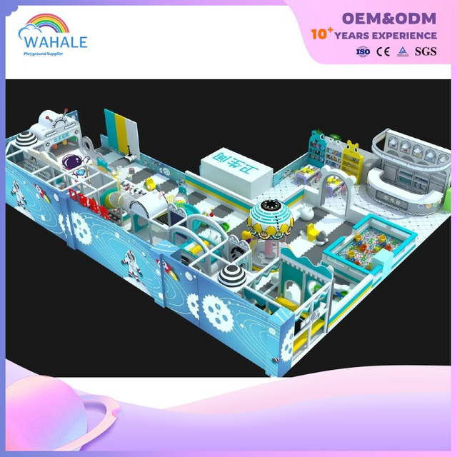 Astronaut Theme Customized Children's Playground Indoor Blue Color Amusement Park Equipment Wholesale
