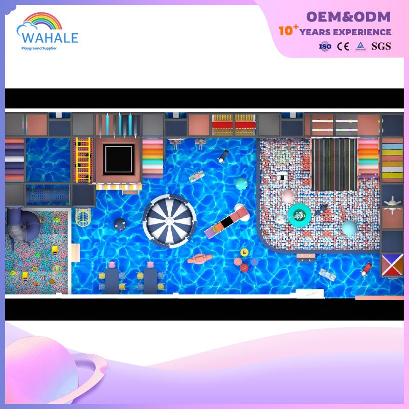 Macaron Theme Children's Indoor Playground Equipment Park Soft Play Area Customization