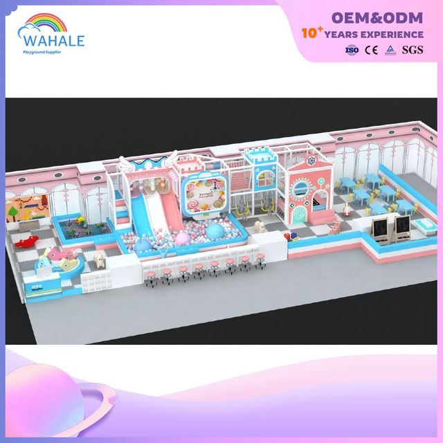 Kindergarten Indoor Children Blue Pink Theme Customized Playground Equipment Wholesale