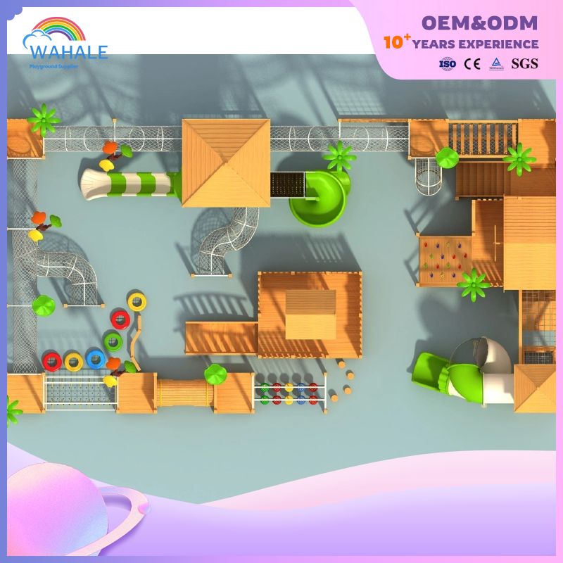 Children's Outdoor Wooden Climbing Online Game Park Customized Children's Outdoor Slide Playground Equipment