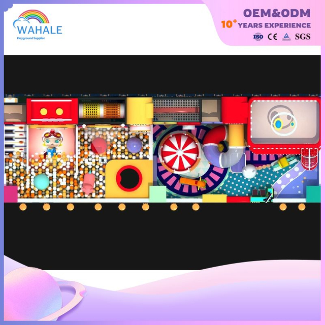 Macaron Color Indoor Children's Playground Custom Indoor Cartoon Style Children's Playground Facilities