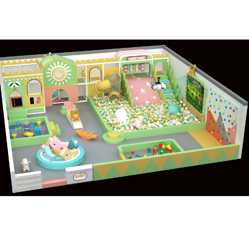 Green two-floor maze park