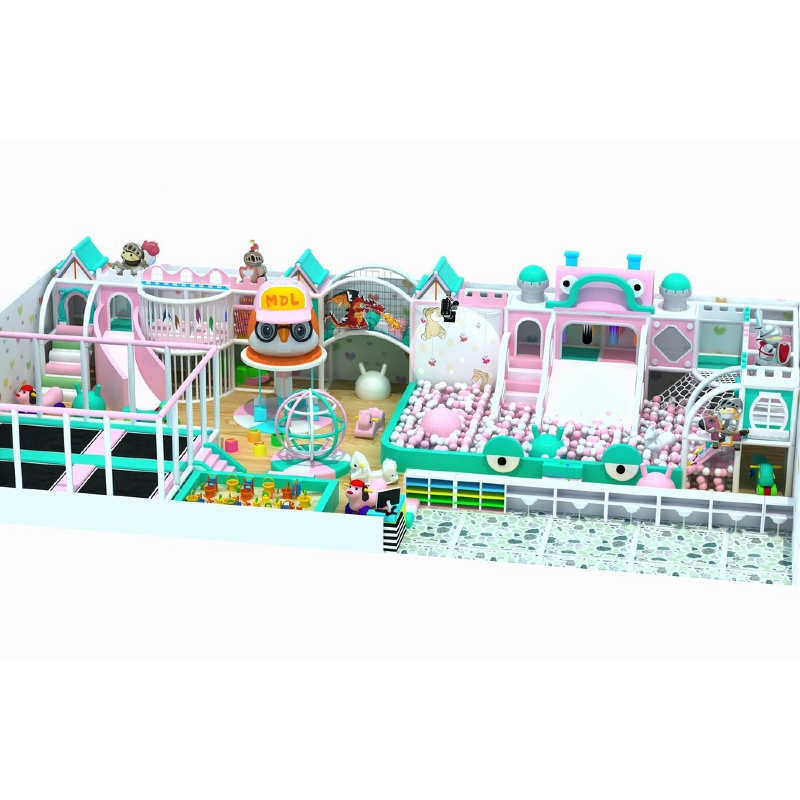  three-story indoor spiral pipe slide