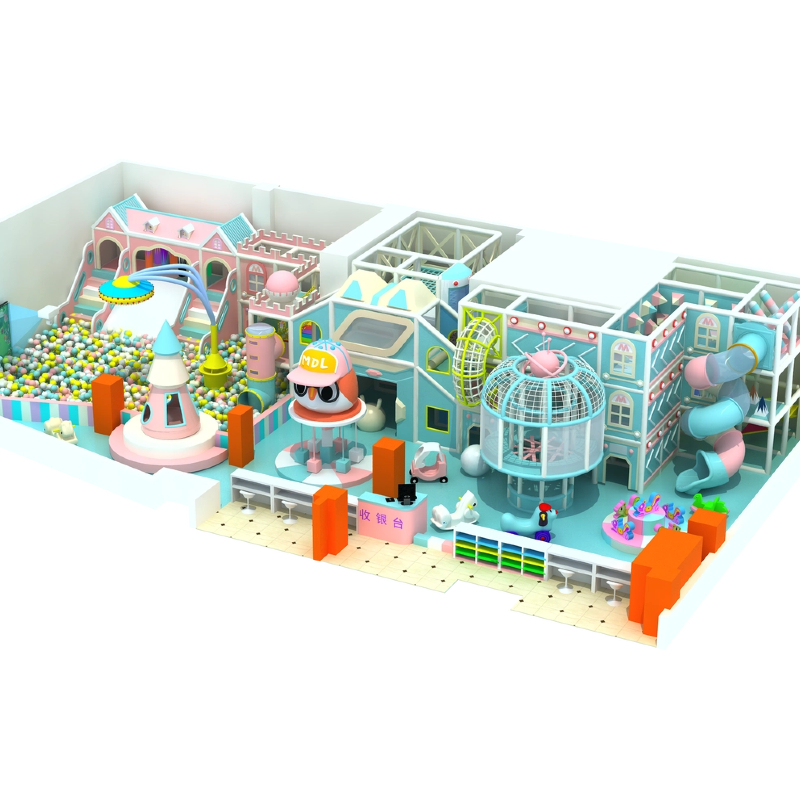Blue theme indoor children's playground