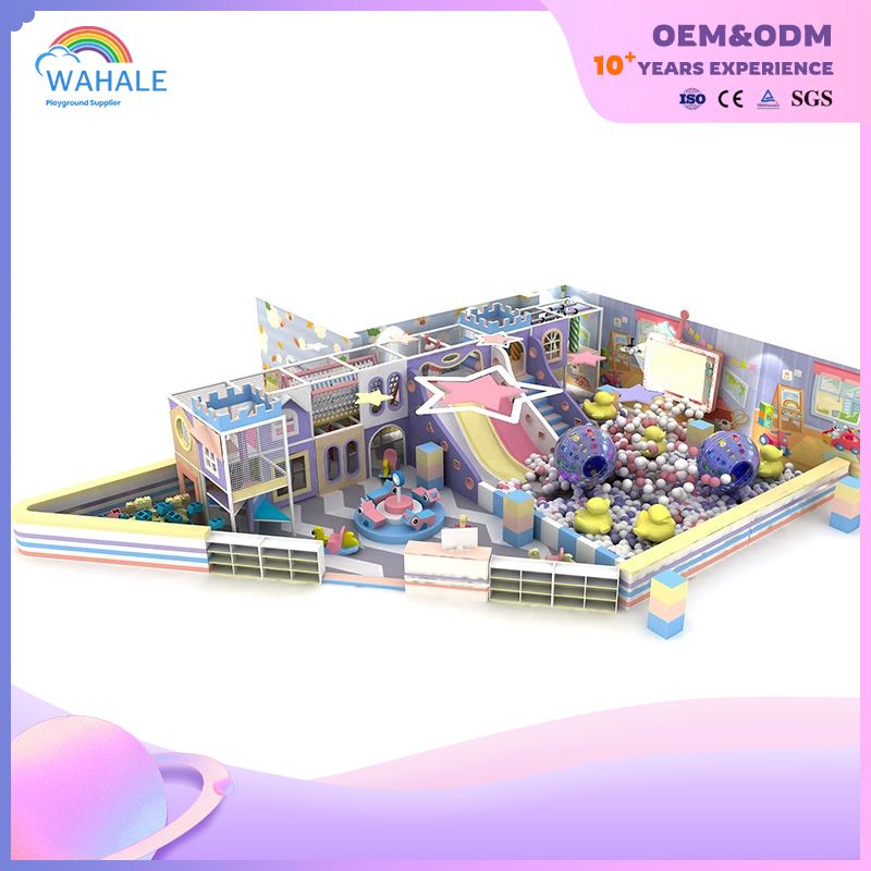 Kindergarten Interior Purple Custom Soft Cover Fantasy Playground Equipment Dealer