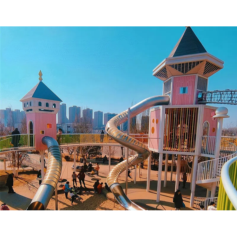 Stainless steel transparent spiral pipe slide