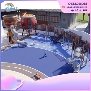 Early Education Center Outdoor Wooden Drum Shape Children's Playground Equipment Manufacturer
