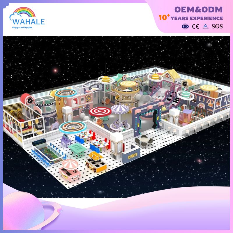 Customized Kindergarten Candy Cartoon Children's Playground Indoor Soft Purple Children's Amusement Park