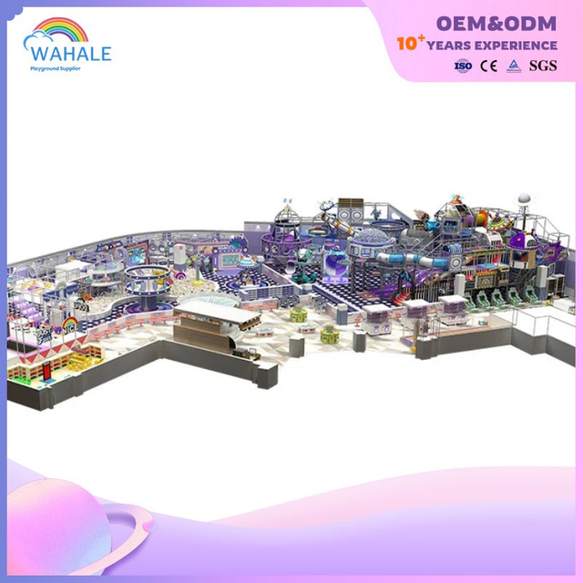 Space Adventure Theme Customized Children's Purple Luxury Soft Playground Equipment Wholesale