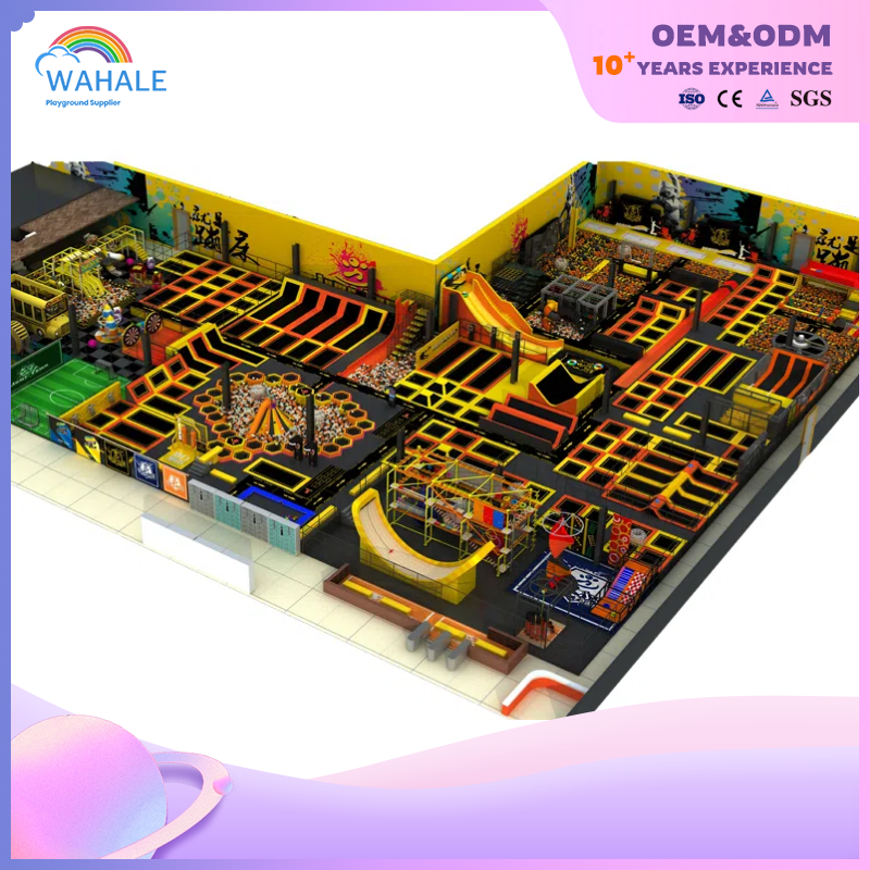 Sales Center Indoor Yellow Dinosaur Theme Custom Soft Trampoline Amusement Equipment Dealer