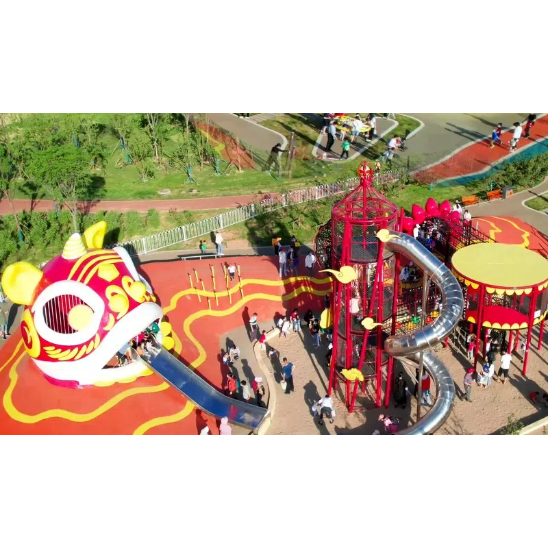 Red pagoda shape climbing tower