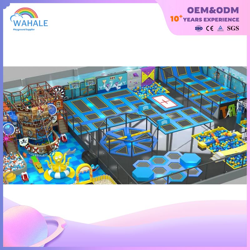 Video Game Theme Customized Children's Parkour Trampoline Park Indoor Physical Training Playground Equipment Factory