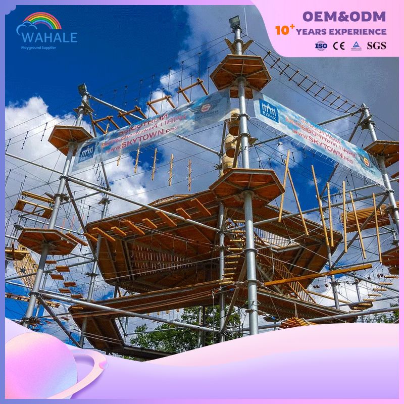 Scenic Area Outdoor Wooden Children's Warrior Adventure Playground Equipment Supplier