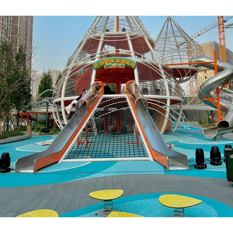 High-rise children's yellow runway