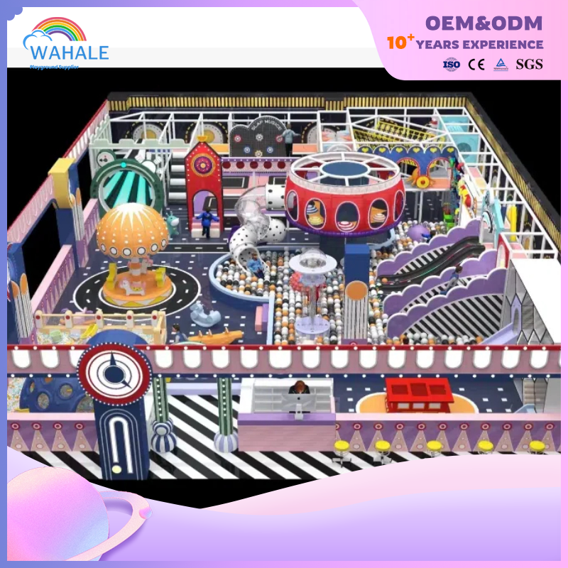 Kindergarten Indoor Cartoon Purple Fantasy Children Soft Sports Playground Equipment Wholesale