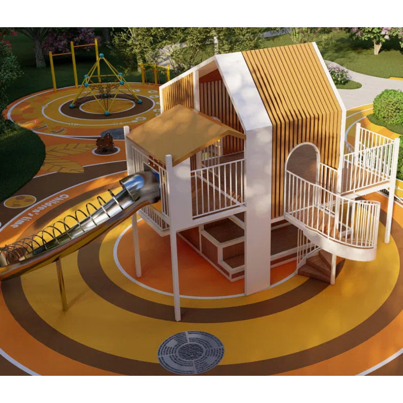 Little yellow chicken shape seesaw