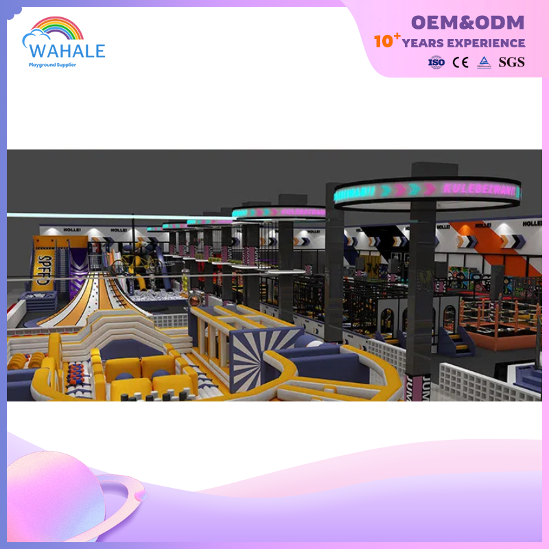 Mall Indoor Mechanical Theme Customized Children's Physical Exercise Parkour Trampoline Park Equipment
