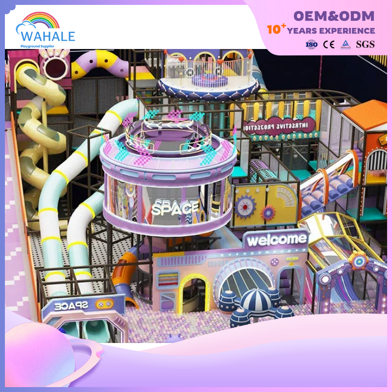 Mall Indoor Purple Video Game Theme Customized Children's Soft Sports Playground Equipment Dealer