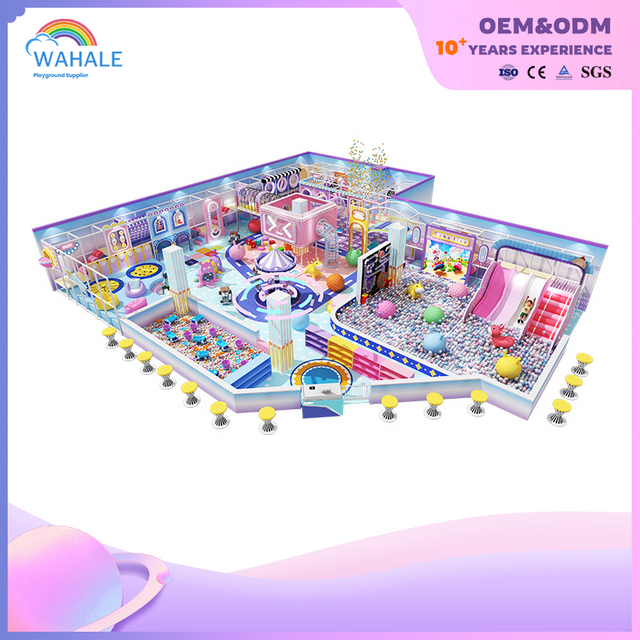 Mall Interior Purple Soft Decoration Robot Theme Customized Children's Playground Equipment Dealer