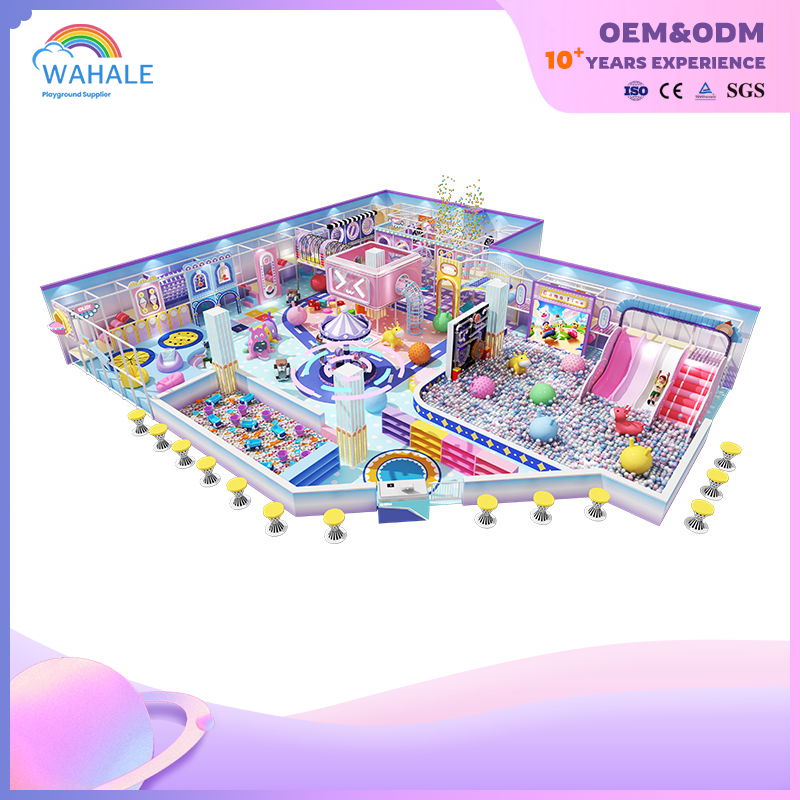 Mall Interior Purple Soft Decoration Robot Theme Customized Children's Playground Equipment Dealer