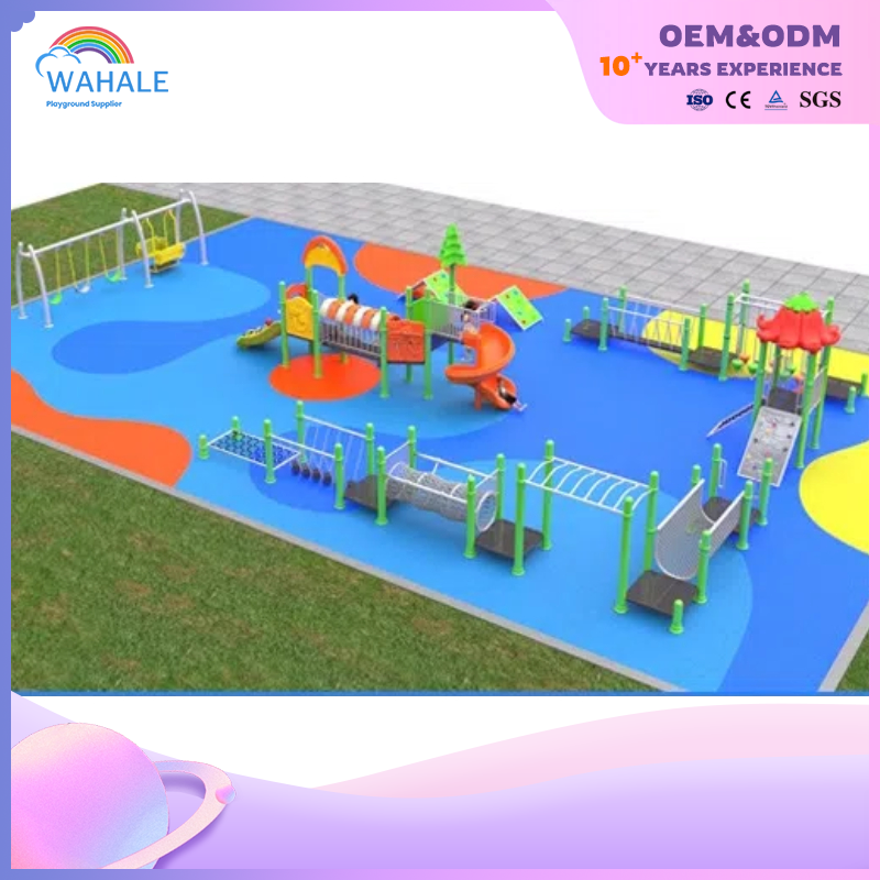 The Park's Outdoor Space-themed Children's Plastic Slide Park Customized Children's Unpowered Slide Equipment