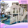 Custom Park Outdoor White Wooden House Modeling Playground Equipment Wholesale