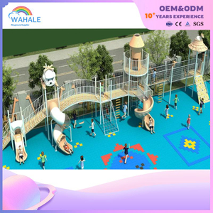 Community Outdoor Helicopter Theme Custom Children's Wooden Playground Equipment Factory