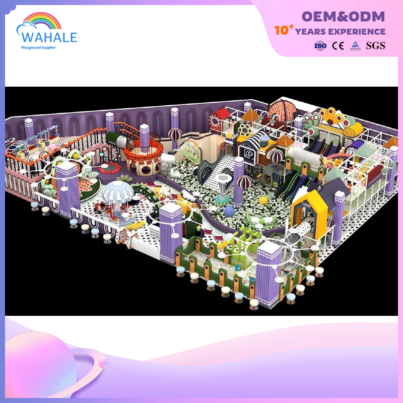 Customized Kindergarten Indoor Children Purple Soft Sports Playground Equipment Sale
