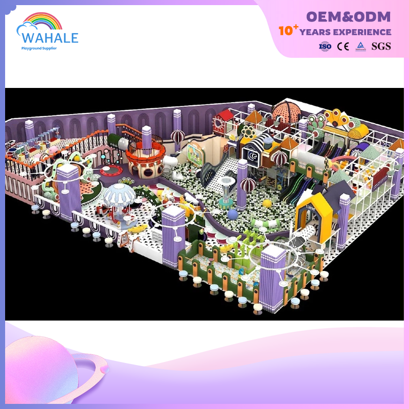 Customized Kindergarten Indoor Children Purple Soft Sports Playground Equipment Sale