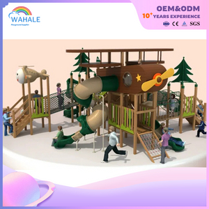 Outdoor Garden Forest Theme Customized Children's Wooden Playground Equipment Supplier