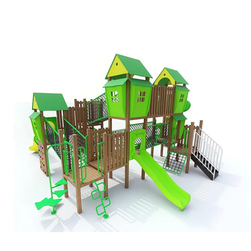 Green plastic slide